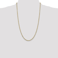 14k 3mm D/C Round Open Link Cable Chain-PEN206-26