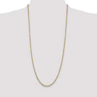 14k 3mm D/C Round Open Link Cable Chain-PEN206-30