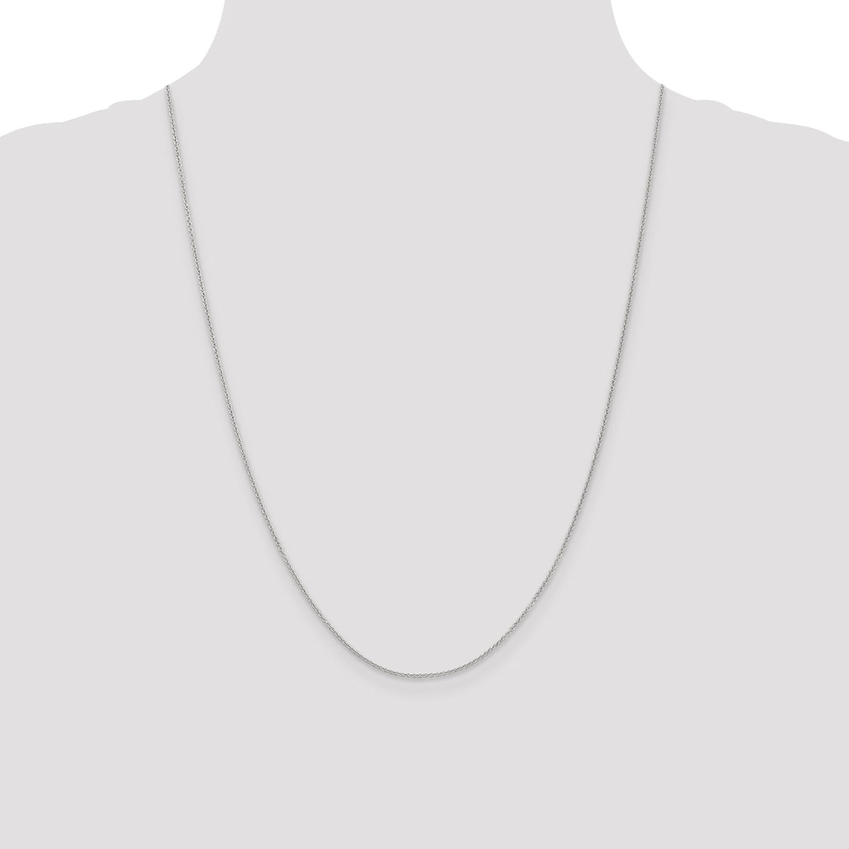 14k White Gold 1.2mm Cable Chain-PEN207-24