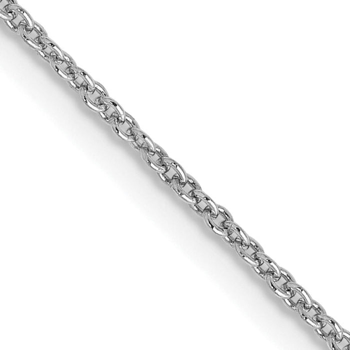 14k White Gold 1.2mm Cable Chain-PEN207-24