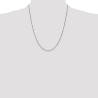 14k White Gold 1.4mm Round Open Wide Link Cable Chain-PEN208-22