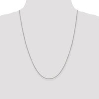 14k White Gold 1.4mm Round Open Wide Link Cable Chain-PEN208-24