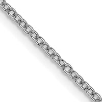 14k White Gold 1.4mm Round Open Wide Link Cable Chain-PEN208-16