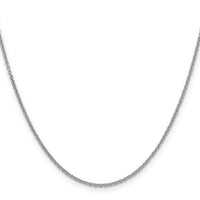 14k White Gold 1.6mm Round Open Link Cable Chain-PEN209-30