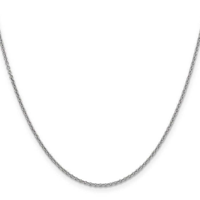 14k White Gold 1.6mm Round Open Link Cable Chain-PEN209-18