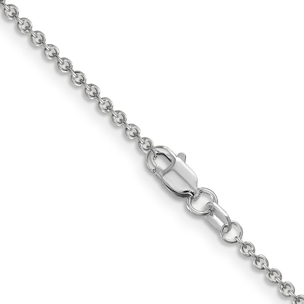 14k White Gold 1.6mm Round Open Link Cable Chain-PEN209-18
