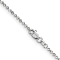 14k White Gold 1.6mm Round Open Link Cable Chain-PEN209-30