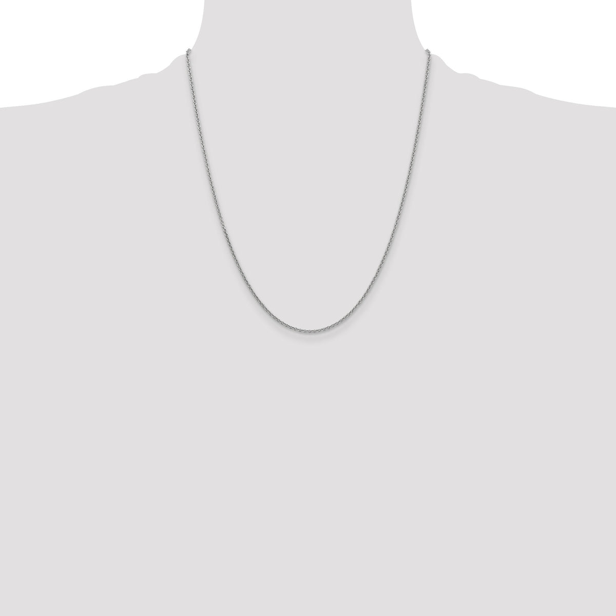 14k White Gold 1.6mm Round Open Link Cable Chain-PEN209-22