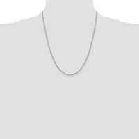 14k White Gold 1.6mm Round Open Link Cable Chain-PEN209-22