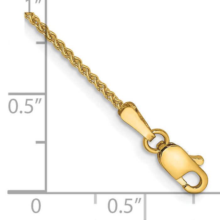 14k 1.25mm Spiga Chain Anklet-PEN21-9