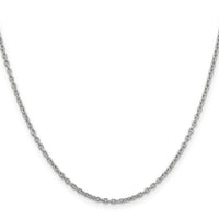 14k White Gold 2mm Round Open Link Cable Chain-PEN210-20
