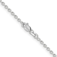 14k White Gold 2mm Round Open Link Cable Chain-PEN210-20