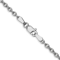 14k White Gold 2.4mm Round Open Link Cable Chain-PEN211-22