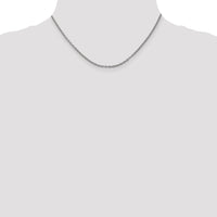 14k White Gold 2.4mm Round Open Link Cable Chain-PEN211-16