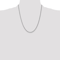 14k White Gold 2.4mm Round Open Link Cable Chain-PEN211-22