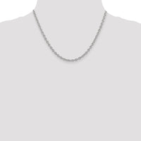 14k White Gold 3.2mm Round Open Link Cable Chain-PEN212-18