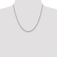 14k White Gold 3.2mm Round Open Link Cable Chain-PEN212-20