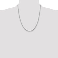 14k White Gold 3.2mm Round Open Link Cable Chain-PEN212-22