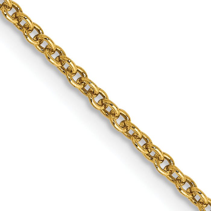 14k 1.6mm Round Open Link Cable Chain-PEN215-18