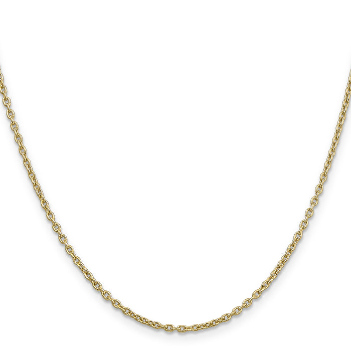 14k 2mm Round Open Link Cable Chain-PEN216-30
