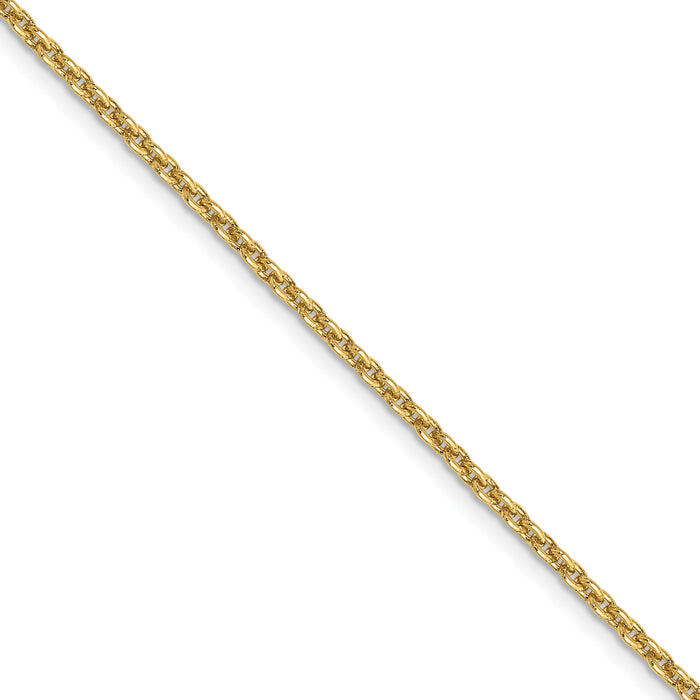14k 2mm Round Open Link Cable Chain (100 inch Spool)-PEN216-100