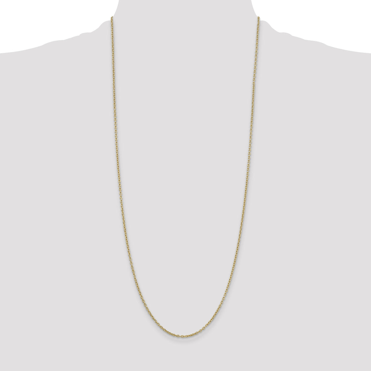 14k 2mm Round Open Link Cable Chain-PEN216-30