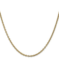 14k 2.4mm Round Open Link Cable Chain-PEN217-16