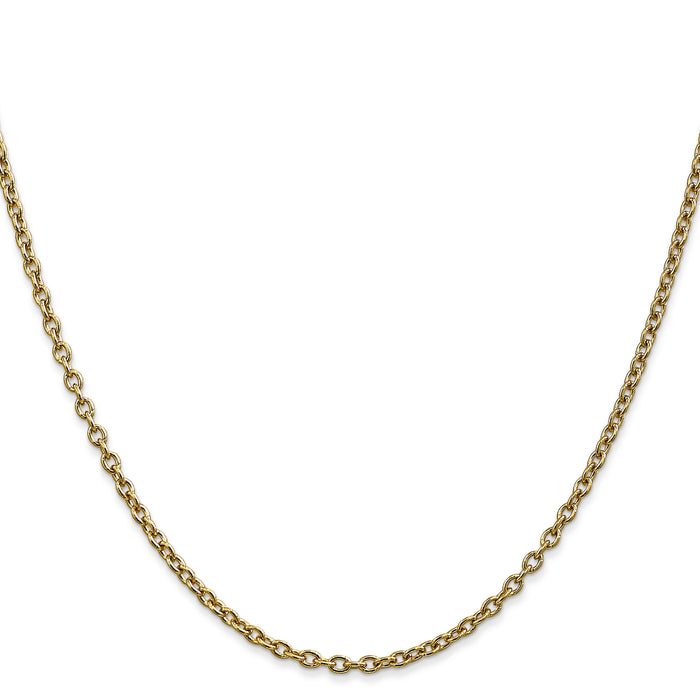 14k 2.4mm Round Open Link Cable Chain-PEN217-24