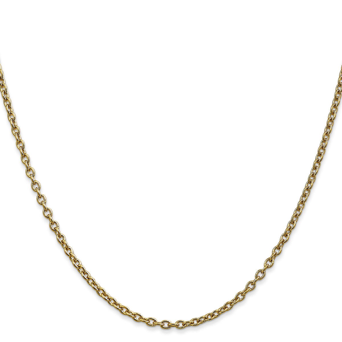 14k 2.4mm Round Open Link Cable Chain-PEN217-22
