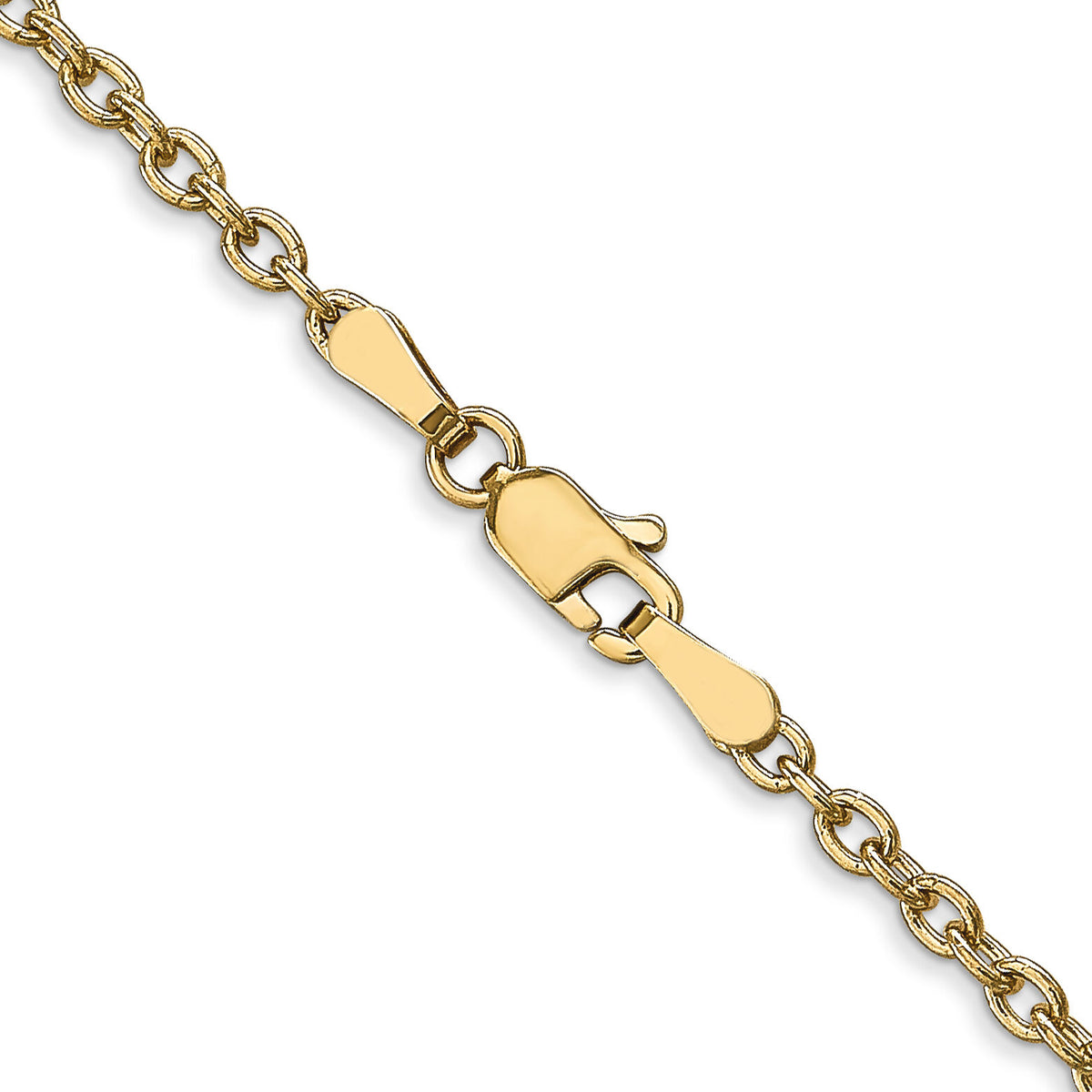 14k 2.4mm Round Open Link Cable Chain-PEN217-20