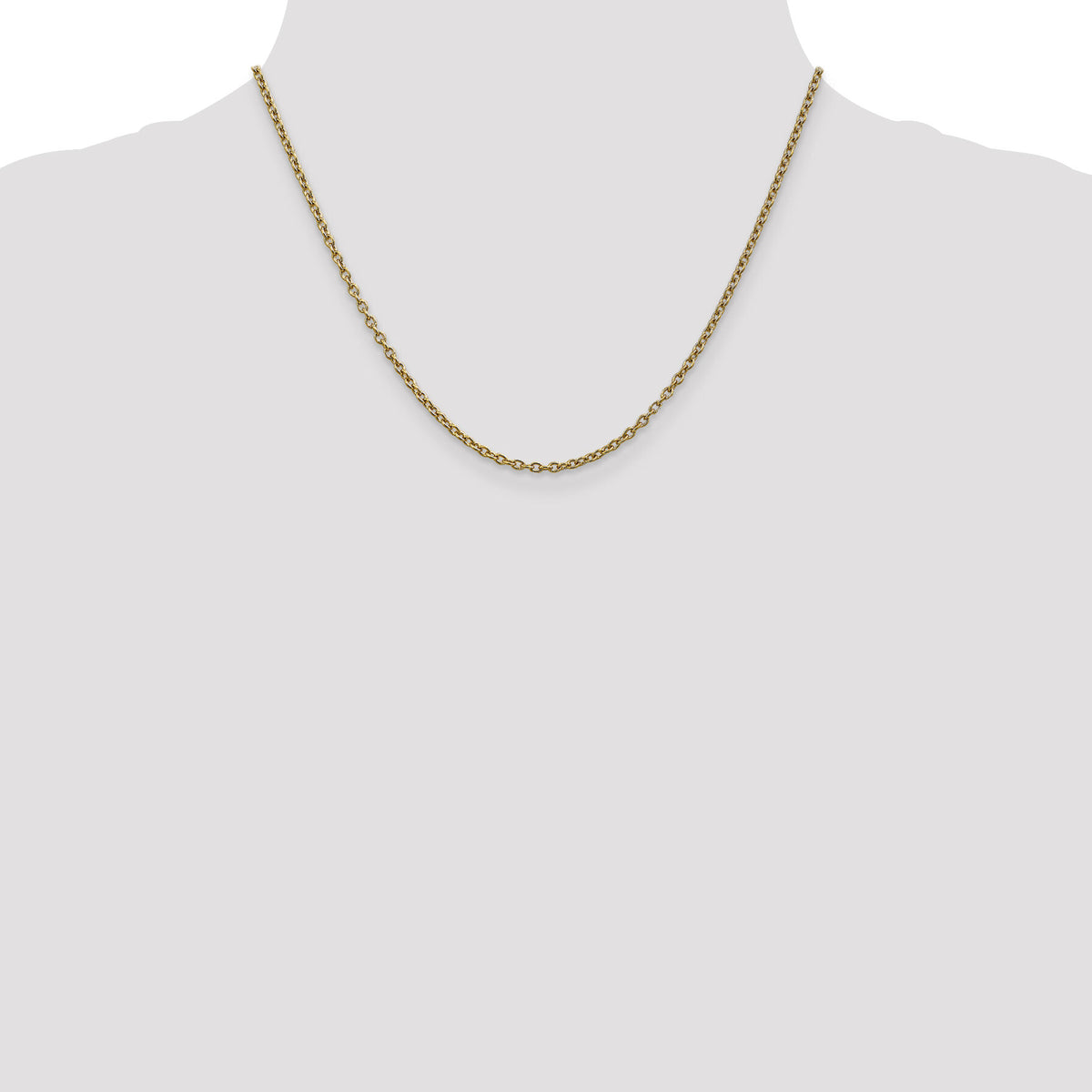 14k 2.4mm Round Open Link Cable Chain-PEN217-18