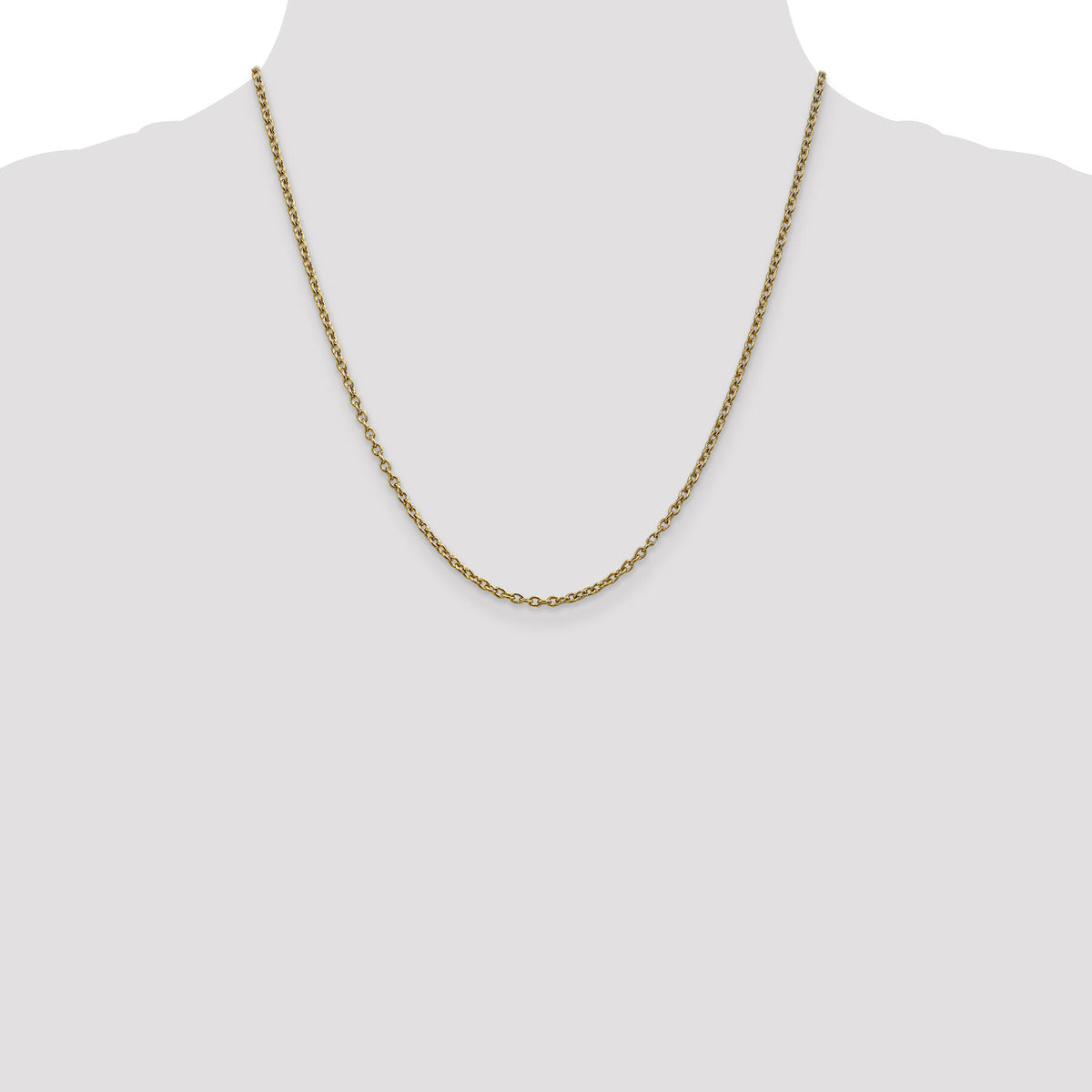 14k 2.4mm Round Open Link Cable Chain-PEN217-20