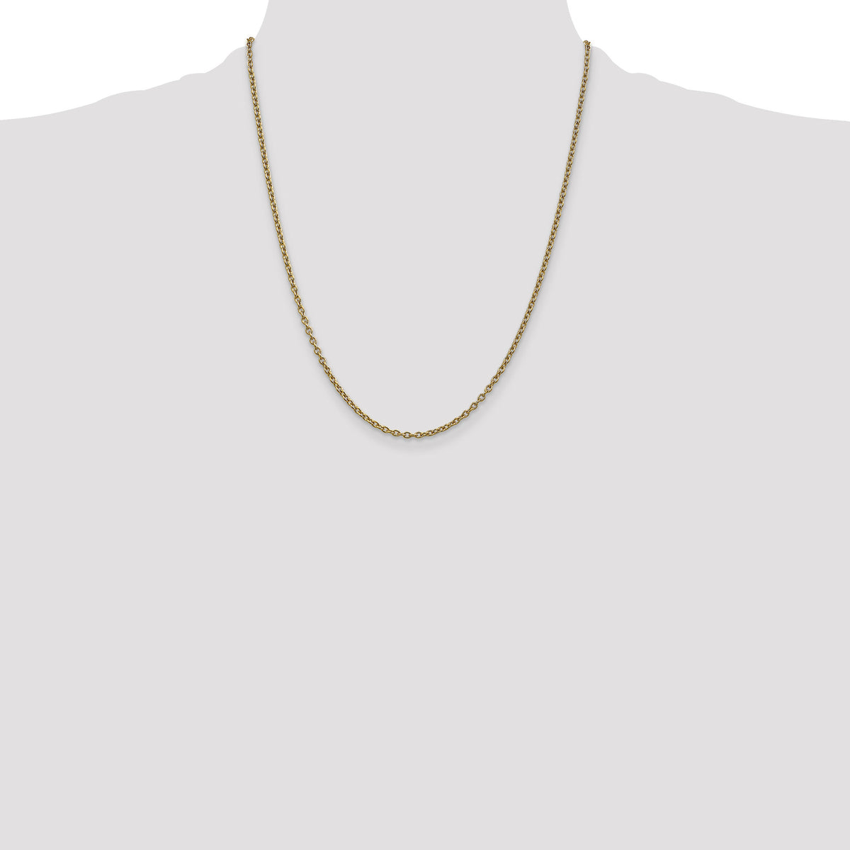 14k 2.4mm Round Open Link Cable Chain-PEN217-22