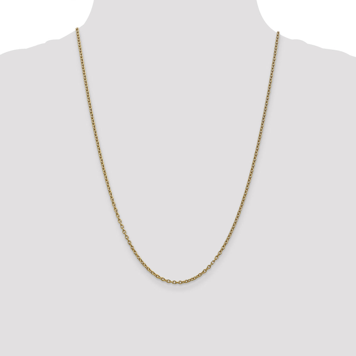 14k 2.4mm Round Open Link Cable Chain-PEN217-24