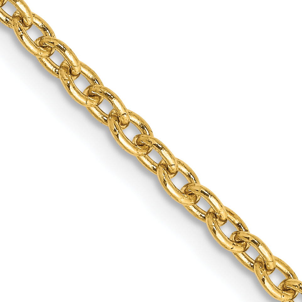 14k 2.4mm Round Open Link Cable Chain-PEN217-16