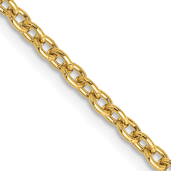 14k 2.4mm Round Open Link Cable Chain-PEN217-24