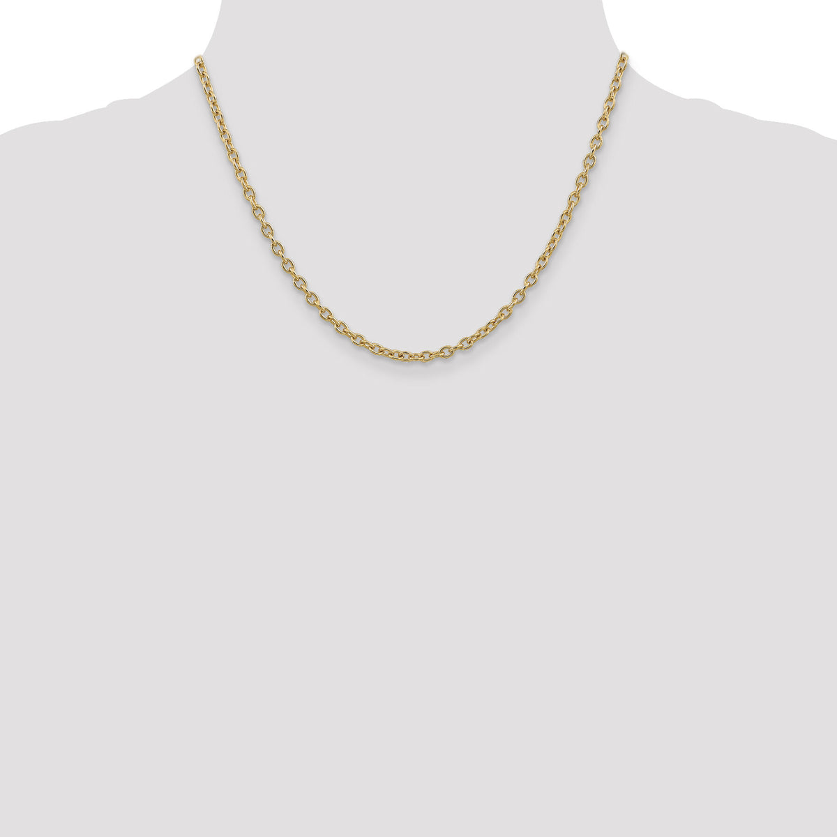 14k 3.2mm Round Open Link Cable Chain-PEN218-18