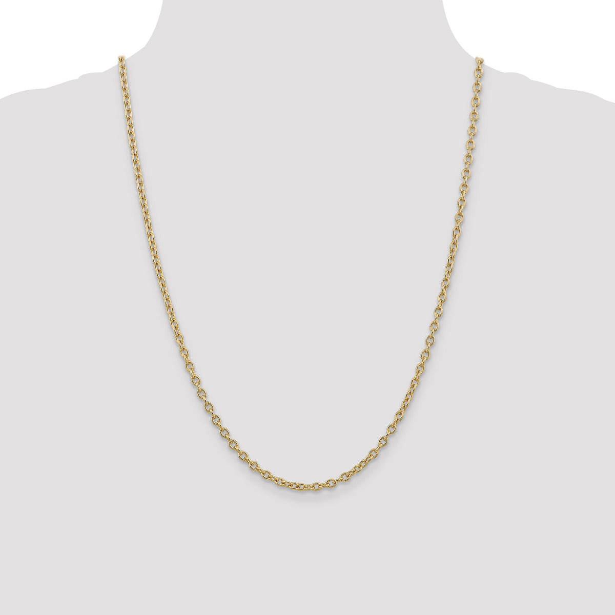 14k 3.2mm Round Open Link Cable Chain-PEN218-24