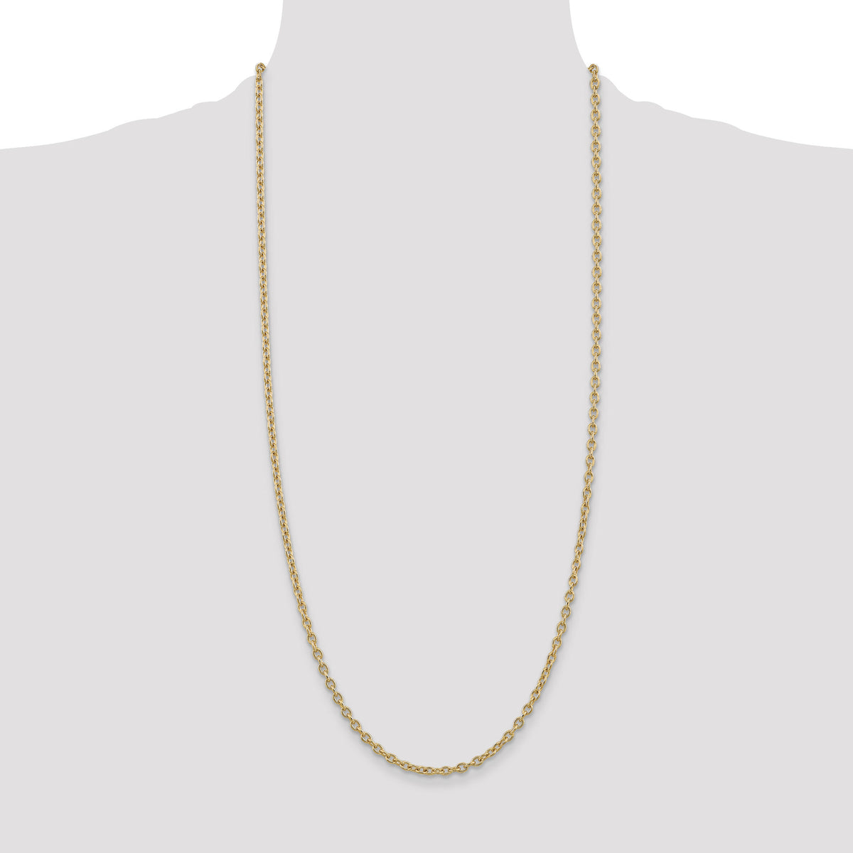 14k 3.2mm Round Open Link Cable Chain-PEN218-30
