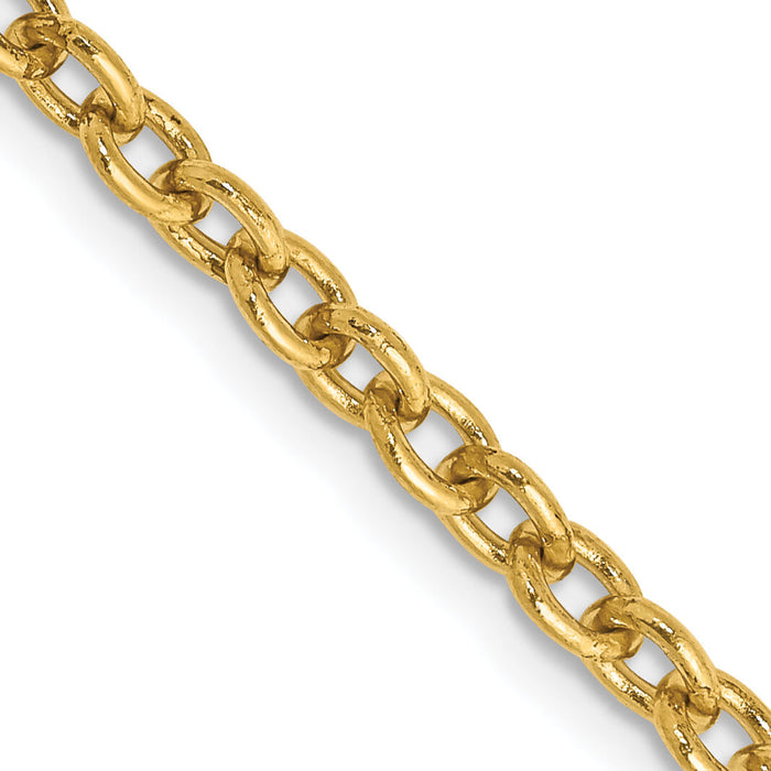 14k 3.2mm Round Open Link Cable Chain-PEN218-18