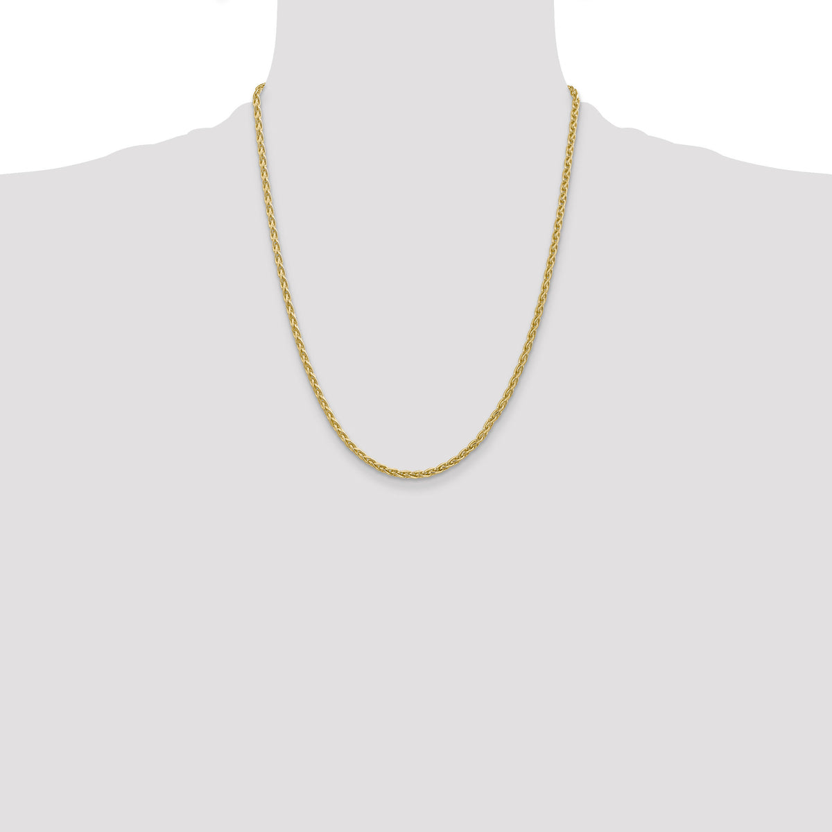 14k 3mm Parisian Wheat Chain-PEN22-22