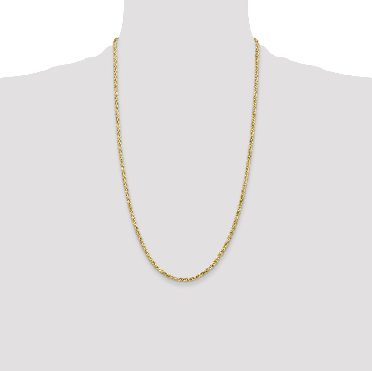 14k 3mm Parisian Wheat Chain-PEN22-26