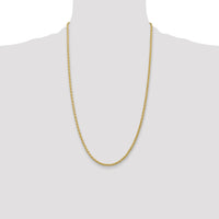 14k 3mm Parisian Wheat Chain-PEN22-26
