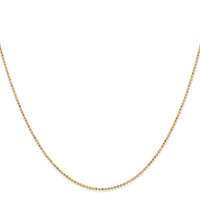 14k 1.2mm D/C Beaded Pendant Chain-PEN247-24