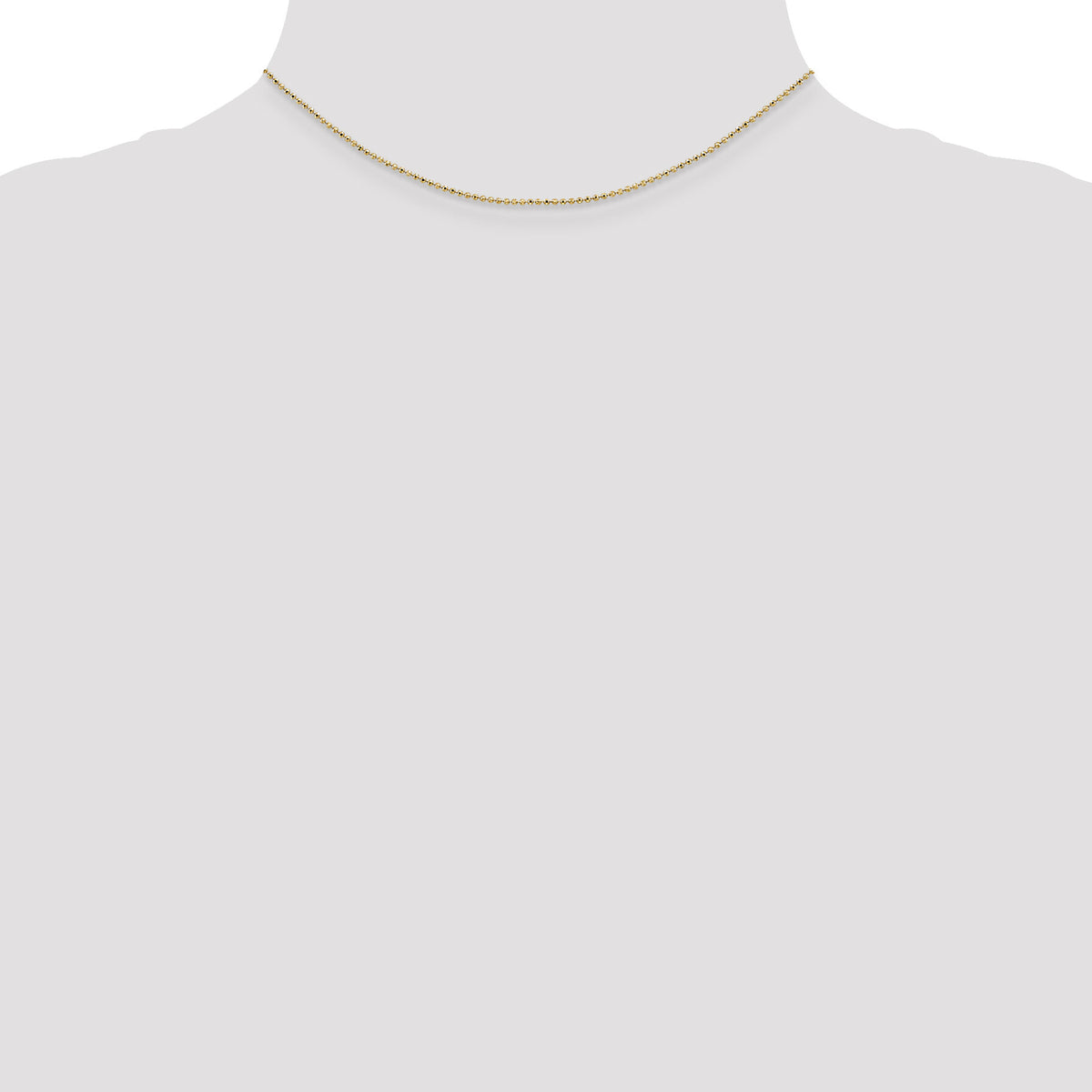 14k 1.2mm D/C Beaded Pendant Chain-PEN247-14