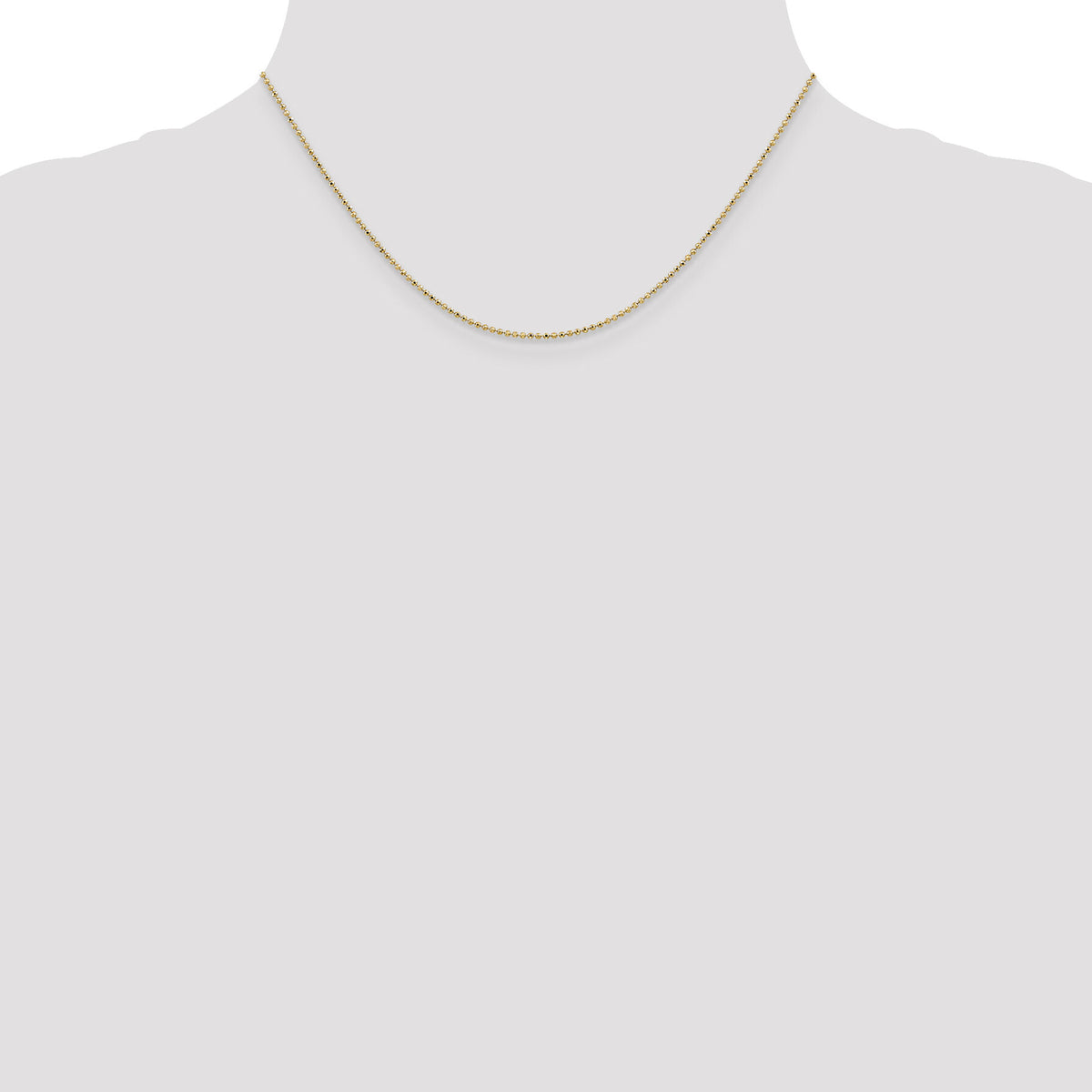 14k 1.2mm D/C Beaded Pendant Chain-PEN247-16