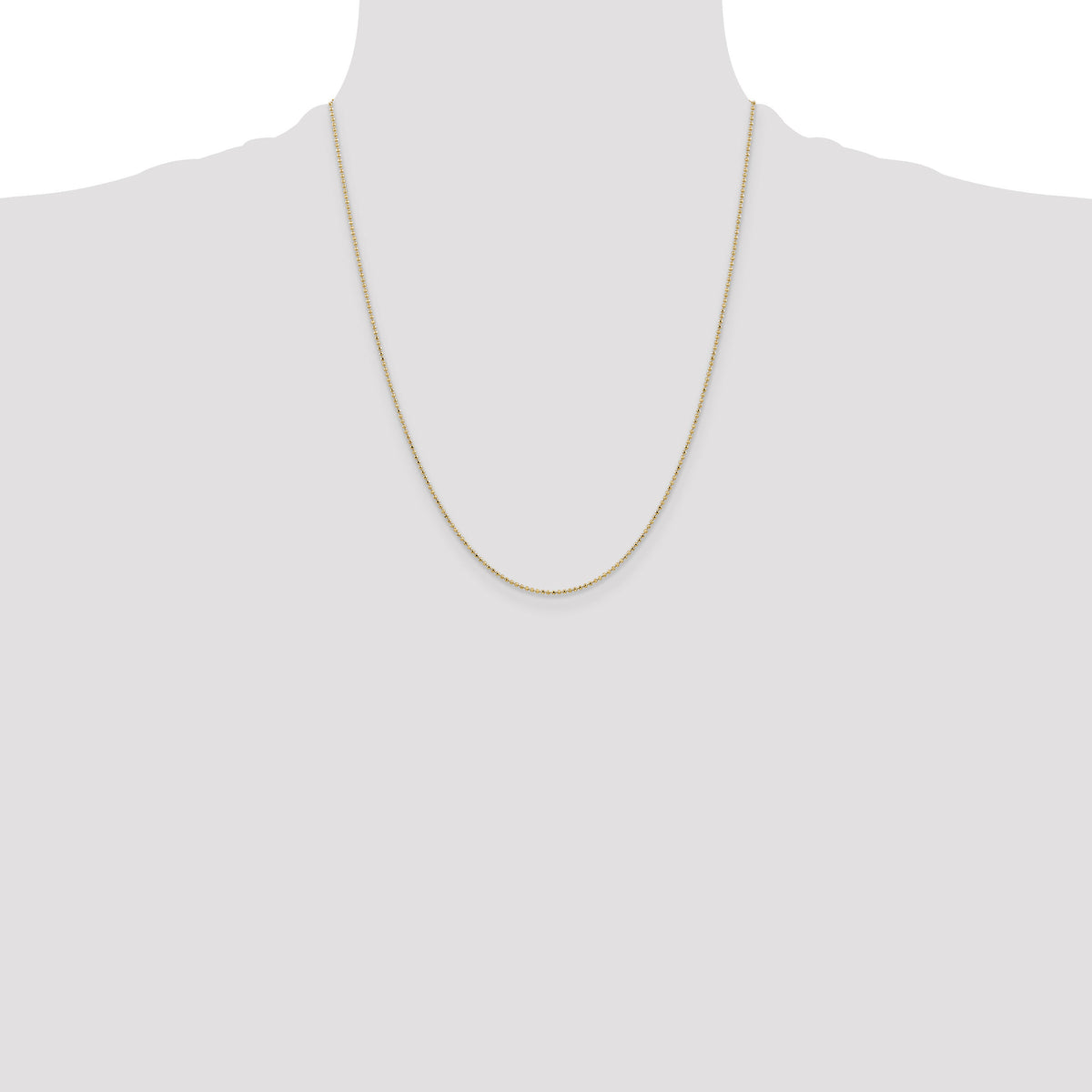 14k 1.2mm D/C Beaded Pendant Chain-PEN247-22