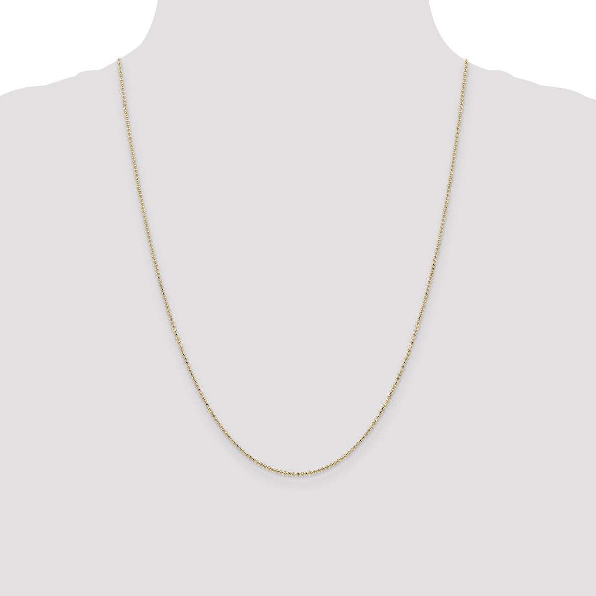 14k 1.2mm D/C Beaded Pendant Chain-PEN247-24