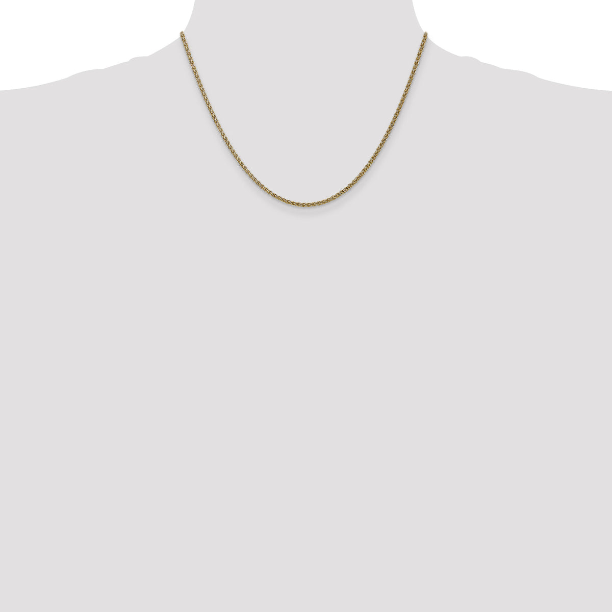 14k 1.05mm Spiga with Spring Ring Clasp Chain-PEN259-18