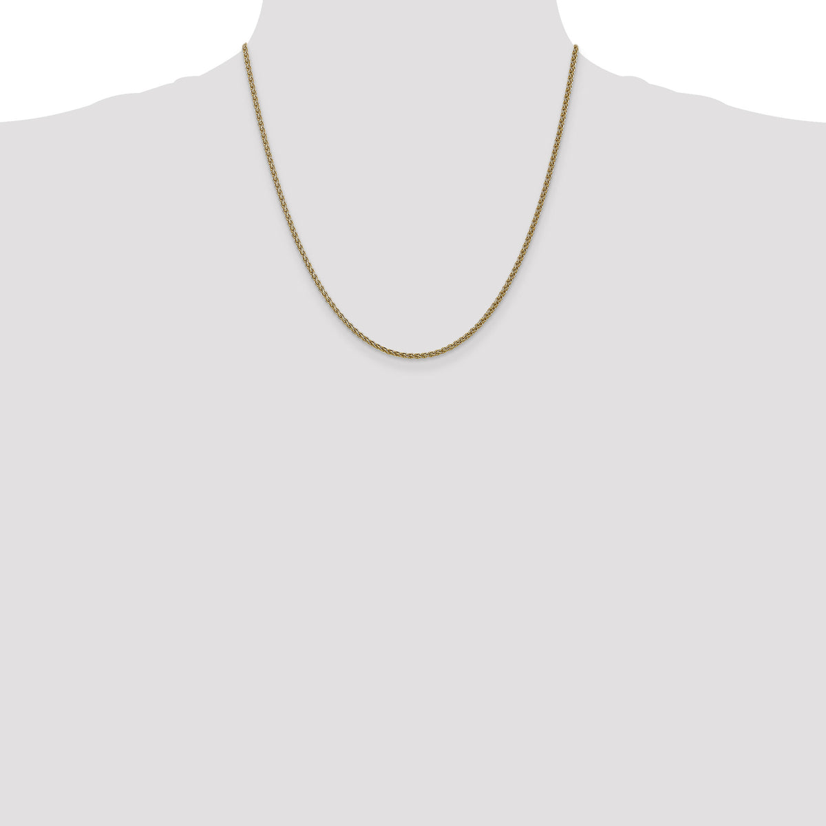 14k 1.05mm Spiga with Spring Ring Clasp Chain-PEN259-20